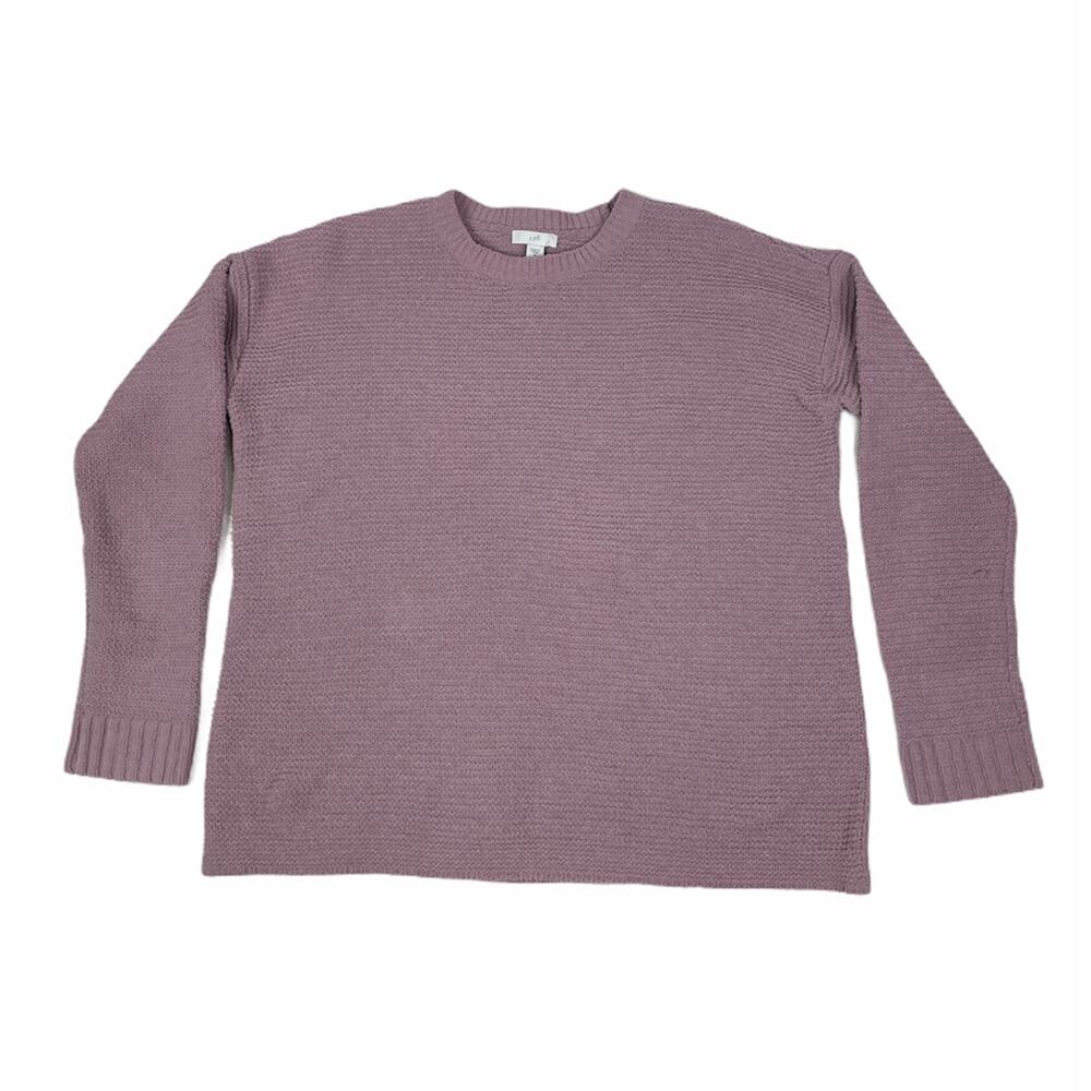J. Jill purple crew neck knit sweater xs